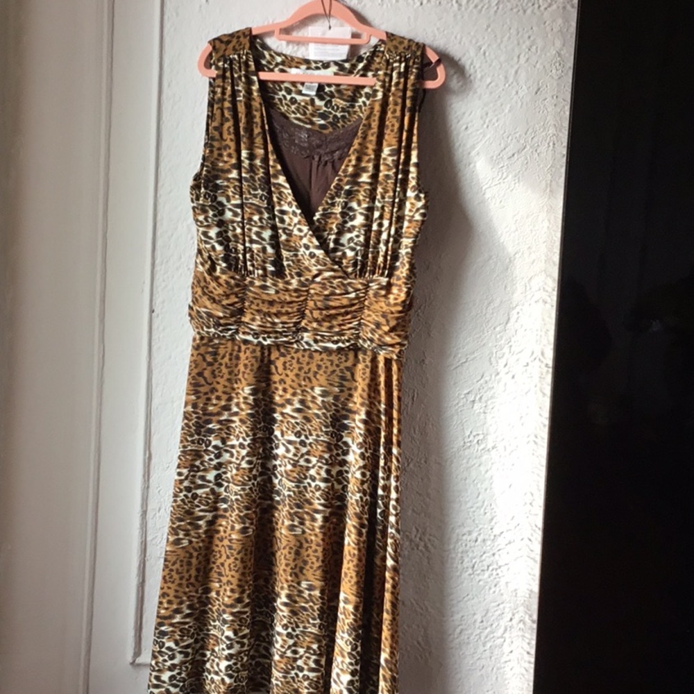 Print dress with tank